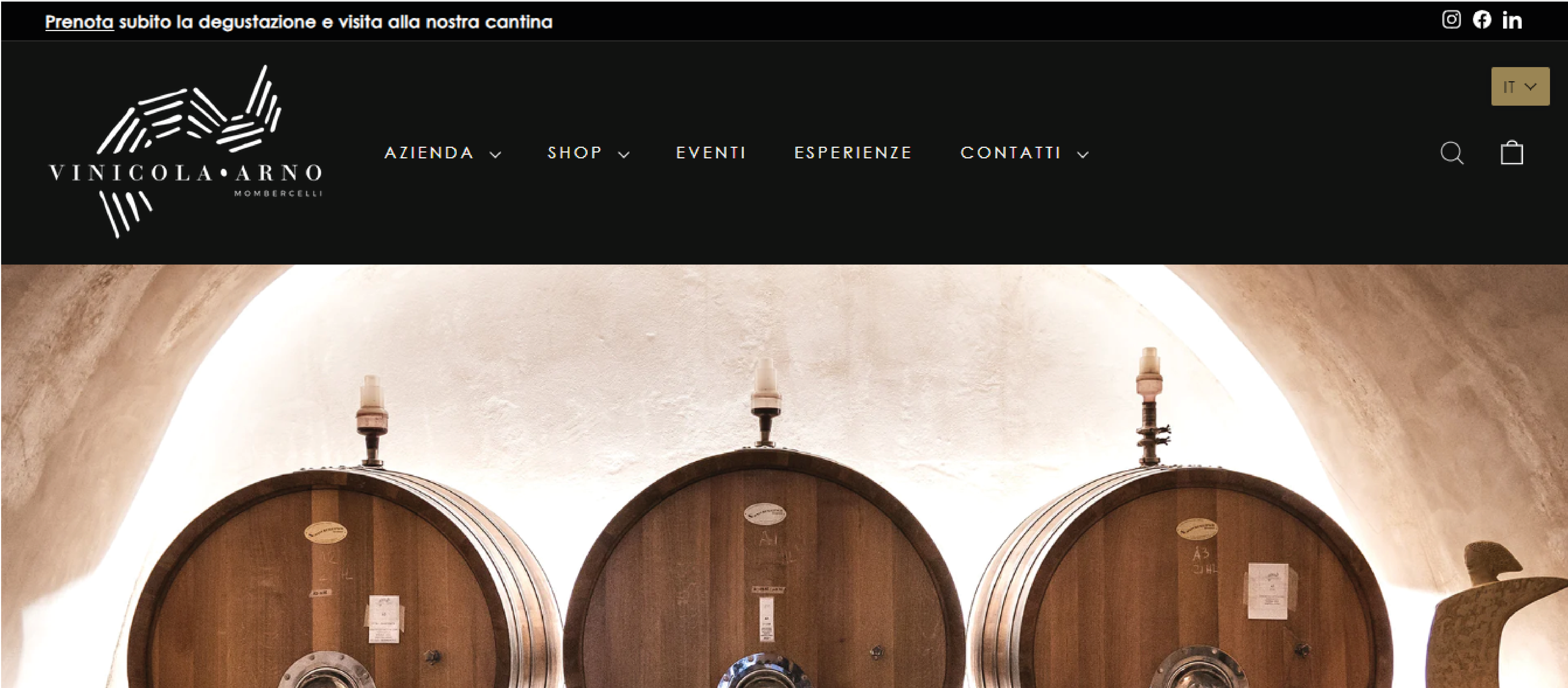 Sito e-commerce vinicolaarno.com
